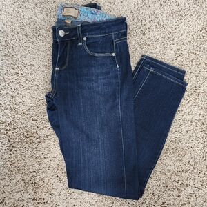 Paige Low-Rise Peg Skinny Style Women's Size 26Dark Blue Cotton Denim Jeans